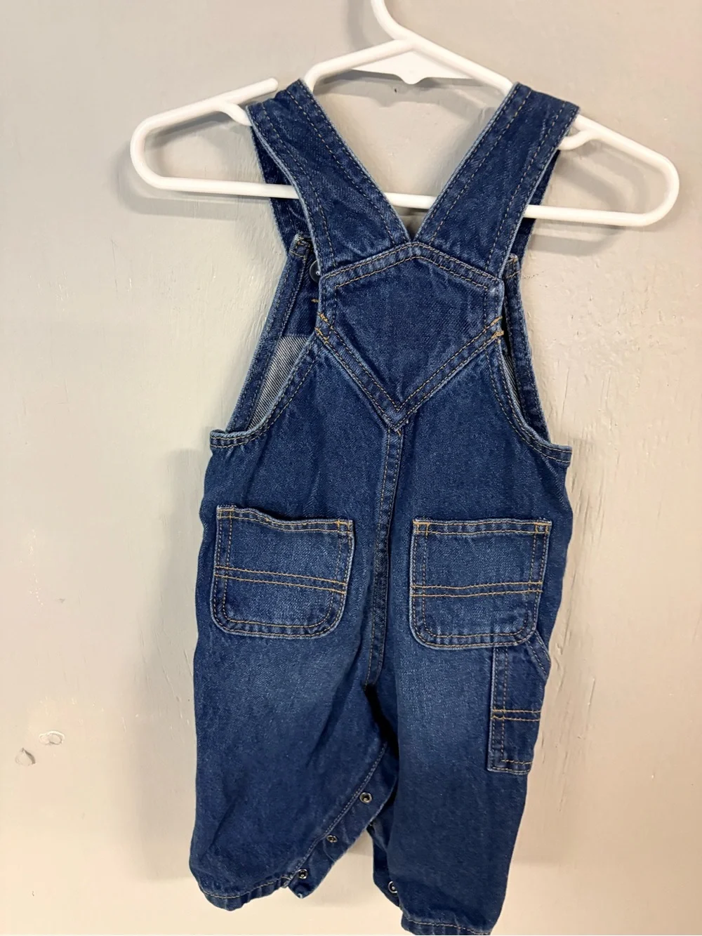 Old Navy Baby Overalls Denim Shortalls - Classic Blue